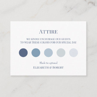 Blue Wildflower Garden Wedding Attire Information Tilläggskort
