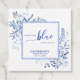 Blue Wildflower Something Blue Baby Shower Gåvor Etiketter
