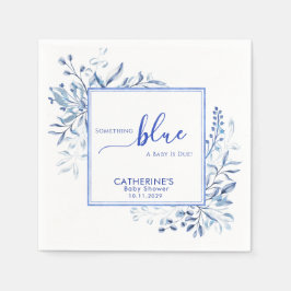 Blue Wildflower Something Blue Baby Shower Pappersservett