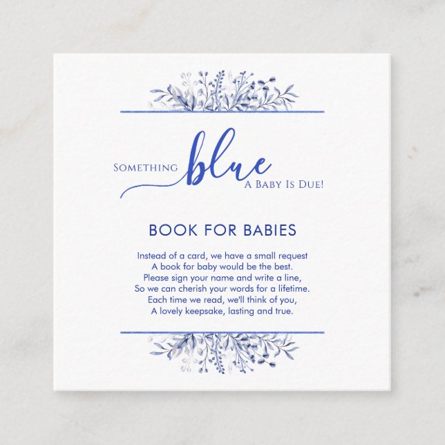 Blue Wildflower Something Blue Books for Baby Tilläggskort (Framsida)