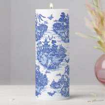 Blue Willow Animal Rabbit Hjort Fox Bird Toile