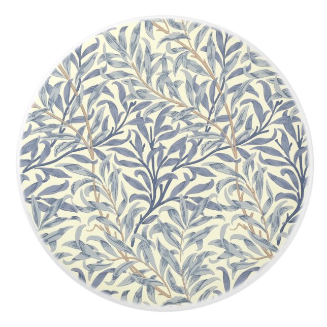 Blue Willow Bough (av William Morris) Ceramic Knob Knopp (Framsidan)