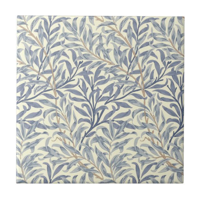 Blue Willow Bough (av William Morris) Ceramic Tile Kakelplatta (Framsidan)