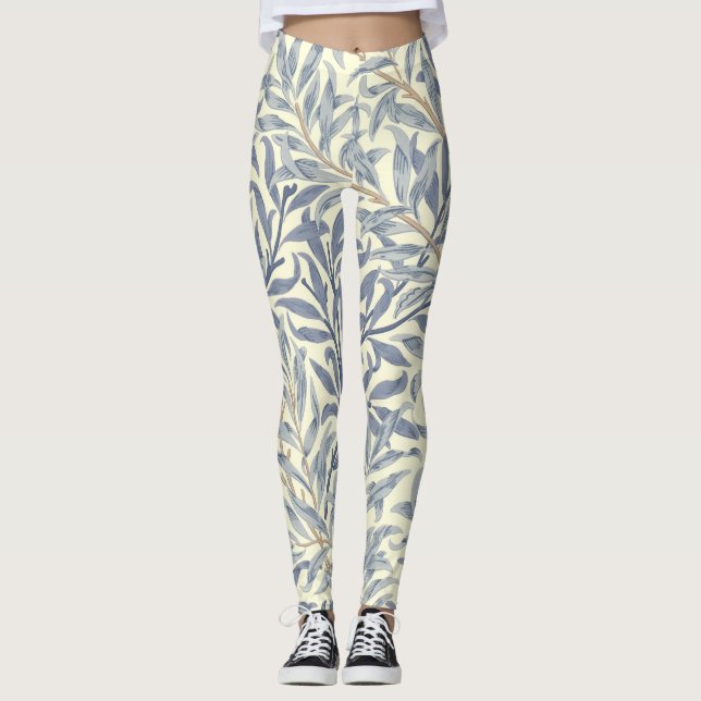 Blue Willow Bough (av William Morris) Leggings (Framsida)