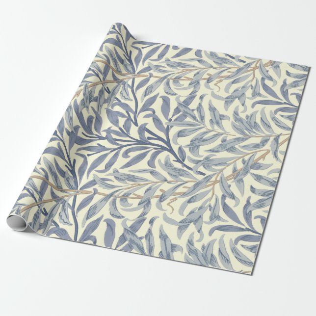 Blue Willow Bough (av William Morris) Presentpapper (Utrullad)