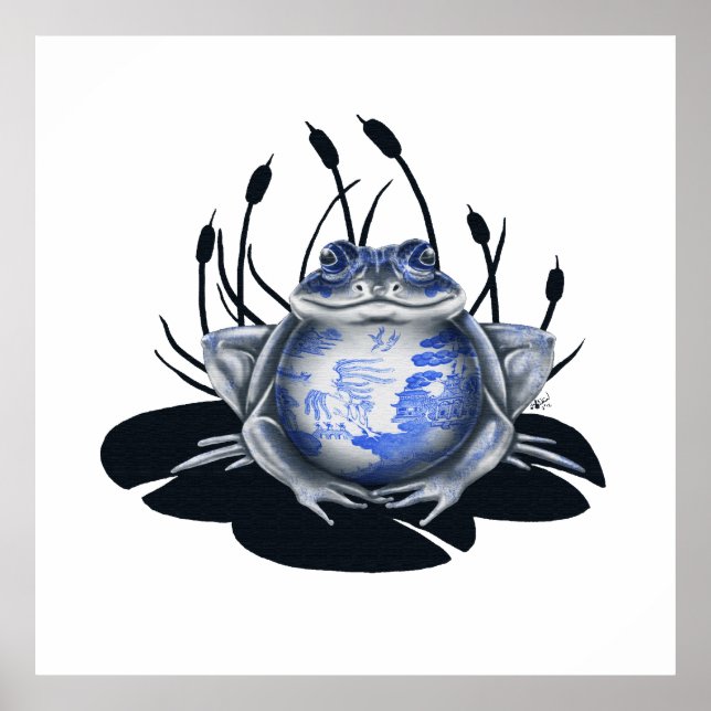 Blue Willow Bull Frog Poster (Framsidan)