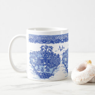 Blue Willow Bunny Rabbit FloraI Isle of Animals Kaffemugg