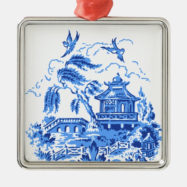 Blue Willow China Blue & White Ornament (Framsidan)