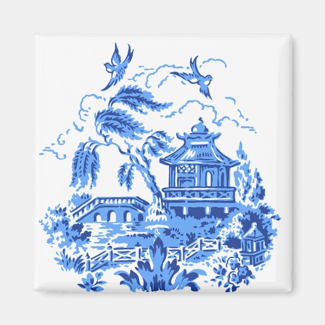 Blue Willow China Design Magnet v2 (Framsidan)