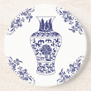 Blue Willow Chinoiserie Blue and White Ginger Burk Underlägg