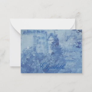Blue Willow Chinoiserie Ginger Burk Burk Anteckningskort
