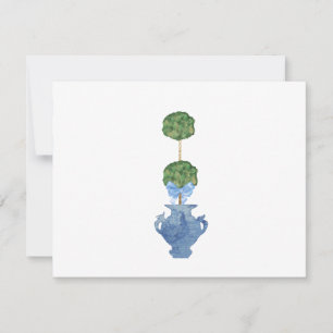 Blue Willow Chinoiserie Ginger Burk Tack Kort