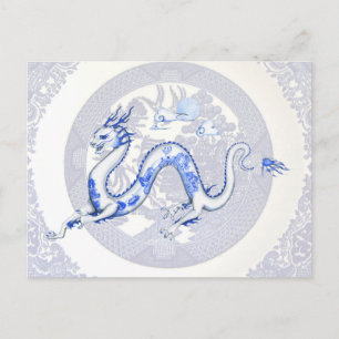 Blue Willow Dragon vykort