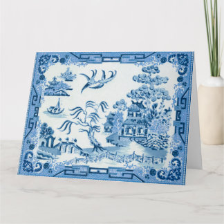 Blue Willow Greeting Card Kort