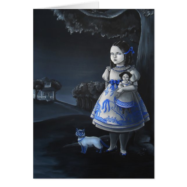 Blue Willow Hälsningskort (Framsidan)
