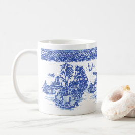 Blue Willow Rabbit Isle of Animals Classic Roligt Kaffemugg