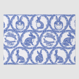 Blue Willow Rabbit Whimsical Isle of Rabbits Wrapp