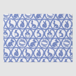Blue Willow Rabbit Whimsical Isle of Rabbits Wrapp