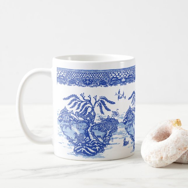 Blue Willow Squirrel Fox Anka Isle of Animals Roli Kaffemugg (Med munk)