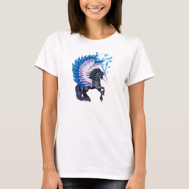 Blue Winged Pegasus Tee Shirt (Framsida)