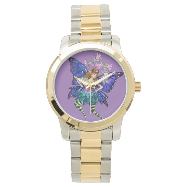 Blue Winged Pixie Wrist Watch Armbandsur (Framsida)