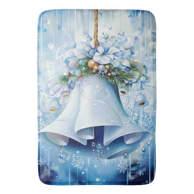Blue Winter Bath Mat Badrumsmatta (Framsidan (Vertikal))