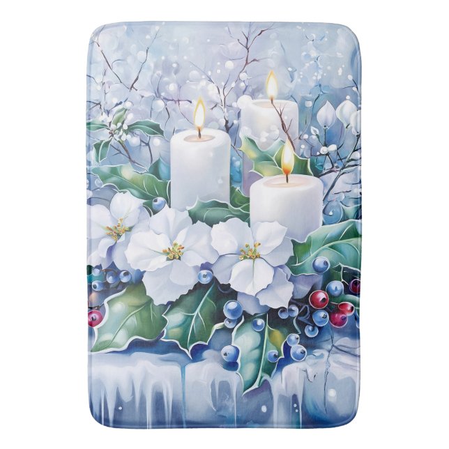 Blue Winter Bath Mat Badrumsmatta (Framsidan (Vertikal))