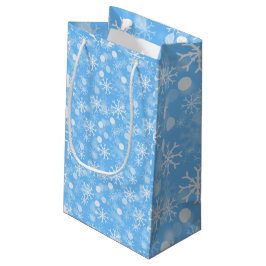 Blue Winter Helgdag Snowflake Mönster Gift Bag