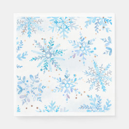 Blue Winter Onederland Party Napkins Pappersservett