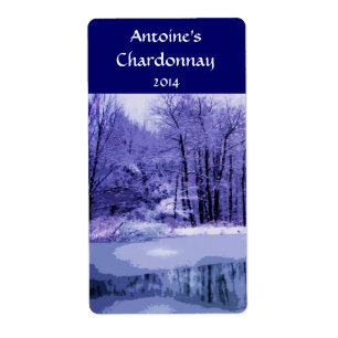 Blue Winter Skogen Vin Fraktsedel