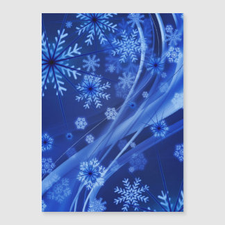 Blue Winter Snöflingor-jul