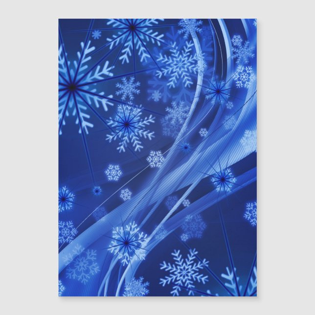 Blue Winter Snöflingor-jul (Framsida)