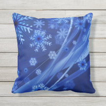 Blue Winter Snöflingor-jul