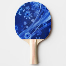 Blue Winter Snöflingor-jul Pingisracket