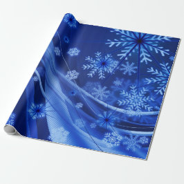 Blue Winter Snöflingor-jul Presentpapper