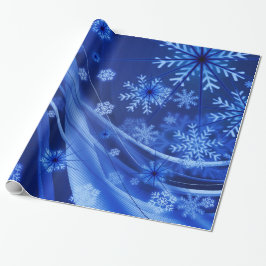 Blue Winter Snöflingor-jul Presentpapper