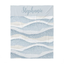 Blue Winter Snowfall Wave Personalized Pattern