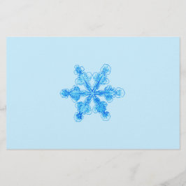 Blue Winter Snowflake Brevpapper