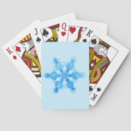 Blue Winter Snowflake Casinokort