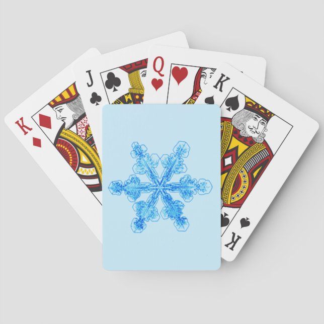Blue Winter Snowflake Casinokort (Baksidan)