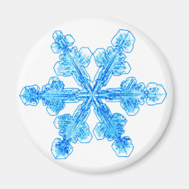 Blue Winter Snowflake Magnet