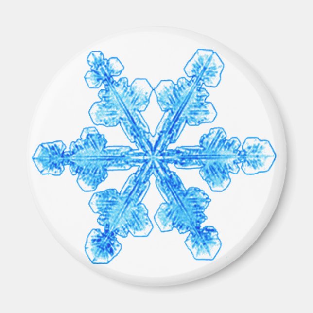 Blue Winter Snowflake Magnet (Framsidan)