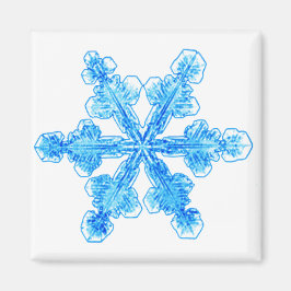 Blue Winter Snowflake Magnet