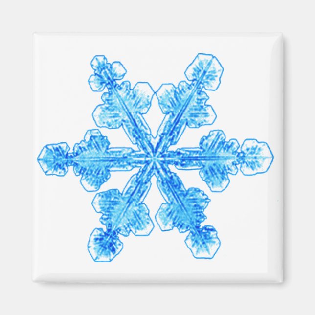 Blue Winter Snowflake Magnet (Framsidan)