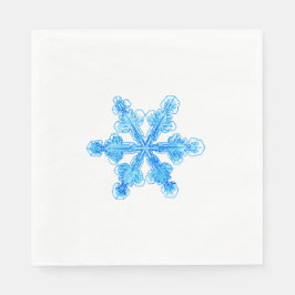 Blue Winter Snowflake Pappersservett
