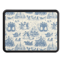 Blue Winter Toile Chinoiserie Dragkroksskydd