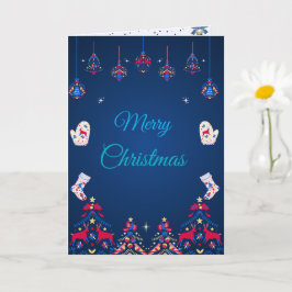 Blue Winter Wishes Kort