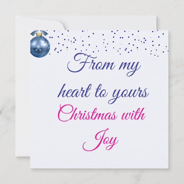 Blue Winter Wishes Kort (Baksida)