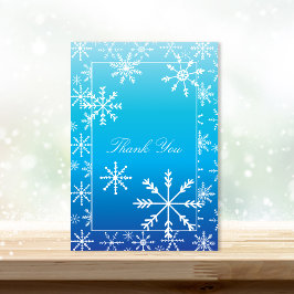 Blue Winter Wonderland Baby Shower Tack Kort