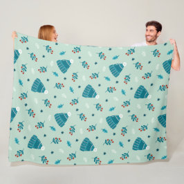 Blue Winter Wonderland Blanket Fleecefilt